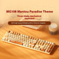 PBT Sublimation Three-mode Bluetooth Wireless Small Steamed Bun Pen Office Keyboard